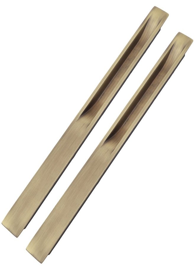 أتوم مقبض باب خزانة ملابس منزلق من Atom بطول 24.4 بوصة | مناسب لأبواب خزائن الأدراج والخزائن وخزائن المطبخ المنزلقة | تشطيب نحاسي عتيق (مجموعة من قطعتين، CH-316) - Image 1